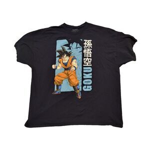 Dragon Ball Z Goku Anime Manga‎ T-Shirt Men's 5XL Short Sleeve Graphic Black